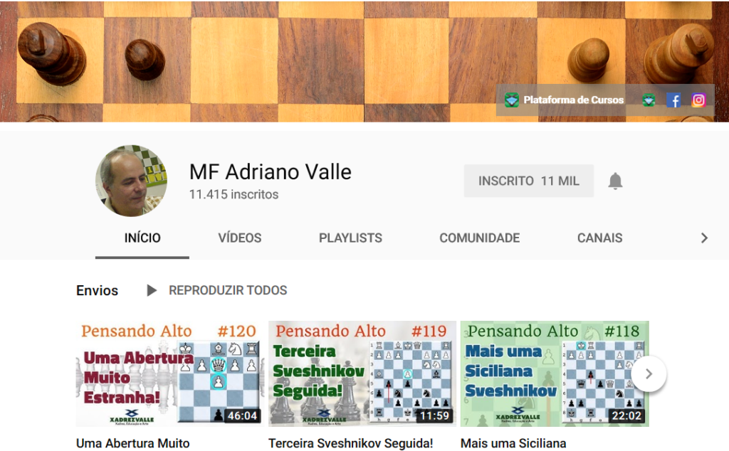 Canal YouTube MF Adriano Valle
