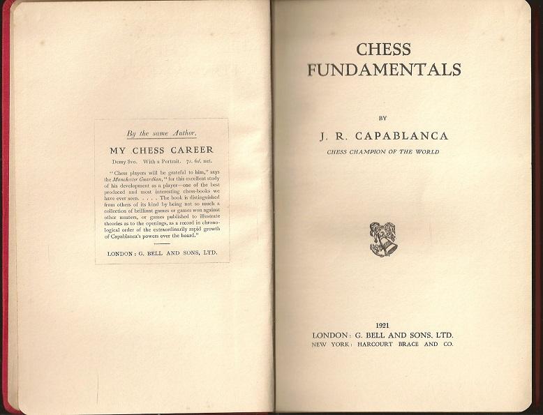 Chess Fundamentals (primeira edição da obra clássica de Capablanca)